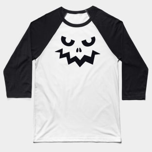 Halloween Pumpkin Face Baseball T-Shirt